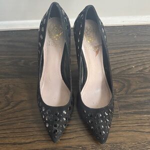 Vince Camuto Black Studded Heels
